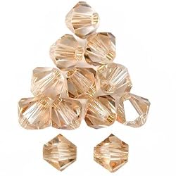 12 Crystal Golden Shadow Bicone Swarovski Crystal 4mm