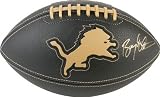 Barry Sanders Detroit Lions Autographed Football | Details: Black Logo Roadster Football
