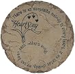 Heart Song Stepping Stone/Plaque with Wrought Iron Easel Stand