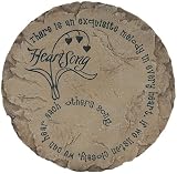 Outdoor Living : Heart Song Stepping Stone/Plaque with Wrought Iron Easel Stand
