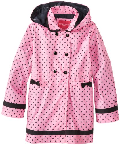 London Fog Little Girls'  Dot Printed Trench Coat
