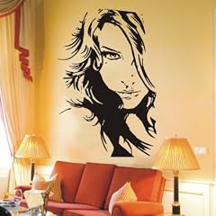 PEMA WANDTATTOO w429 Sexy Frau M�dchen Wandaufkleber 120x80cm, weiss
