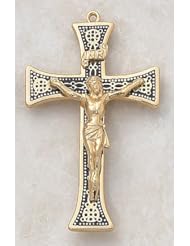 22Kt Gold Over Sterling Crucifix/27