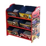Disney Pixar Cars Lightning McQueen 6 Bin Fabric Toy Or