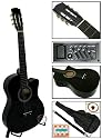 New Black Electric Acoustic Guitar Cutaway Style W/ Accessories