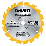 DEWALT DW9155 6-1/2 inch 18 Tooth ATB Fast Cutting Carbide Saw Blade with 5/8 inch Arbor