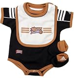 Philadelphia 76ers Newborn Creeper Bib and Bootie Set