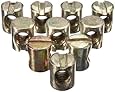 Waterwood 10pcs M6 Barrel Bolts Cross Dowel Slotted Furniture Nut for Beds Crib Chairs