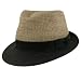 Bailey of Hollywood Milas Panama Fedora Hat Natural/Black/Large