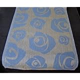 Blue Rose Half Linen Table Runner Finland by Jokipiin Pellava