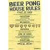NMR 88845 Beer Pong Rules Decorative Poster