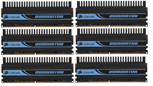 Corsair CMD12GX3M6A1600C8 Dominator 12 GB PC3-12800 1600Mhz 240-pin Triple Channel DDR3 Memory Kit