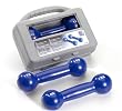 Happy People Vinyl Hanteln 2 x 1,0 Kg Blau inkl. Koffer