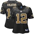 Marques Colston Black Reebok Replica New Orleans Saints Women's Jersey