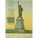 Famous Monuments Assortment: Pisa,Eiffel, Statue of Liberty, Golden Gate, 4 assorted prints
