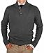 Luciano Natazzi Mens Sweater Mock Neck Ribbed Sleeve Pullover Cotton Slim Fit