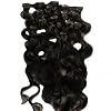 Clip In Extensions Haarverl�ngerung Set 55 cm GEWELLT Farbwahl, Farbe:#2 dunkelbraun