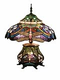 51nIqAjtBHL. SL160  Warehouse of Tiffany K16991 Tiffany style Double light Dragonfly Table Lamp, Blue/Green