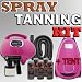 NEW Pink Sunless Spray Solution Tanning KIT w/ Heat TENT Machine Tan Air Brush