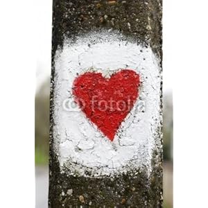 Wallmonkeys Peel and Stick Wall Decals - Painted Love Heart - Removable Graphic