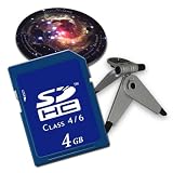 Pro Power 4GB Storage Secure Digital SDHC Memory Card for Digital Camera The Fast & Reliable Memory Solution for Your Digital Camera , Camcorder or Other Devices that Support SD HC ( High Speed / Class 4/6 ) ** Includes Custom Designed MousePad & Flexible Mini Tripod **