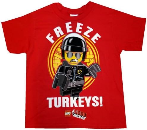 LEGO Movie "Freeze Turkeys!" Boys Short Sleeve Shirt (Extra Small (4/5))