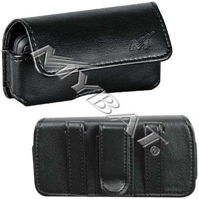 Premium Black Leather Horizontal Pouch Carry Case Magnetic Closing Flap Belt Clip for HTC ADR6200 Droid Eris, Hero, myTouch 3G, myTouch 3G 3.5mm jack, myTouch 3G Fender, Kyocera M2000 X-TC, LG CT810 Incite, GW820 eXpo, LX260, LX265 Rumor2, UX265 Banter, VN250 Cosmos, Motorola i465 Clutch, QA4 Evoke, VE440, Nokia 5230 Nuron, E73 Mode, Samsung M540 Rant, M550 Exclaim, M570 Restore, R450 Messager, T459 Gravity, T469 Gravity 2, U450 Intensity