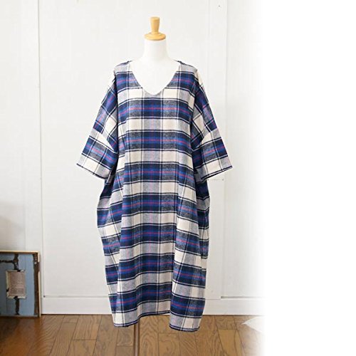 (オハナ) ohana チェック柄起毛生地５分袖ワンピース