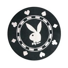 New Officially Licensed Playboy Poker Chip Area Rug