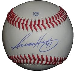 Aaron Harang Autographed ROLB Baseball, Seattle Mariners, Cincinnati Reds, Oakland Athletics, Proof Photo