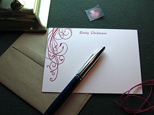 Letterpress Printed Personalized Stationery (15 Note Cards)
