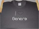 I Love Genera Rhinestone Shirt