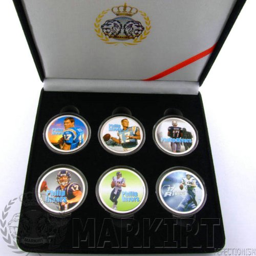 PHILIP RIVERS NFL PHOTO PRINTED 6 COIN SET SYP187