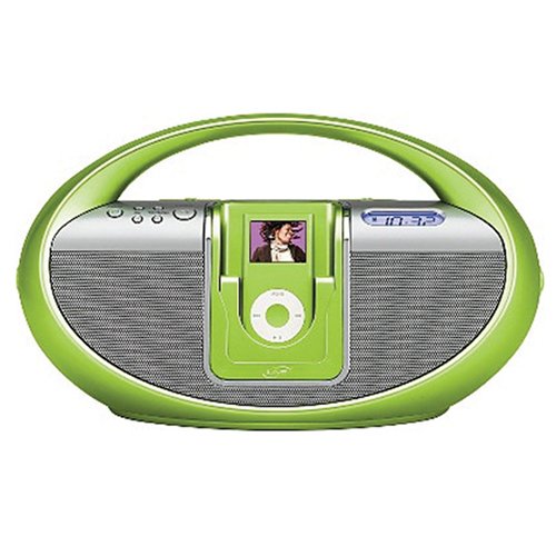 GPX IBR2807DPGRN iLive Boombox w iPod Docking Station Green