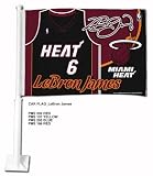 2010 MIAMI HEAT LEBRON JAMES CAR FLAG "HOTTEST ITEM IN MIAMI" MADE BY RICO TAG EXPRESS - BEST QUALITY MADE- !