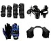 Auto Pearl Premium Quality Bike Accessories Combo Of Fox Motorcycle Riding Knee and Elbow Guard (Black, Set of 4). & Premium Quality Bike USB Charger. & Monster Knuckle Motorcycle/Bike Riding Gloves Blue 1 Pair. & Water Proof Bike Twin Saddle Bags Black. RS.2560.00