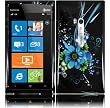 Blue Flower Design Hard Case Cover for Nokia Lumia 900