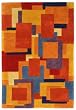 5' x 8' Rectangular Safavieh RD639A-5 Rust/Blue Color Hand Tufted Chinese Rodeo Drive Collection Rug