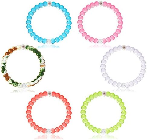 Zheye Perfect Silicone Balance Bracelet for Ladies and Women (Large, Clear + Camouflage + Blue + Pink + Red + Green)