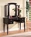 Black Vanity and Mirror - Coaster 300083