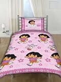 Dora the Explorer Duvet Set (Official) - Pink Flowers - Single