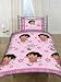 Dora the Explorer Duvet Cover and Pillowcase Pink Flowers Design Bedding Image