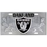 Oakland Raiders - 3D NFL Officially Licensed Stainless Steel License Plate