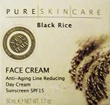 PURE SKIN CARE BLACK RICE FACE CREAM WITH SPF 15 1.7 Oz