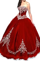 Strapless Tulle Applique Crystals Crystal Prom Dress/Quinceanera Dress 