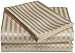 Divatex Home Fashions Royal Opulence Woven Satin Stripe King Sheet Set, Ivory
