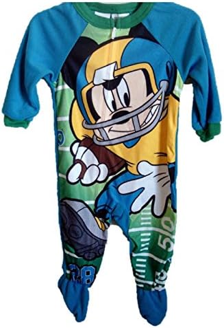 Disney Mickey Mouse Boys Todder "Football" Footed Pajamas (4t)
