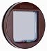 Lockable Cat Flap Door Brown 4-Way Lock for Screens #210 B
