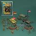 COMBAT FORCE Tan vs. Green 2 inch Plastic Army Men 36 Piece Playset ~ 1/32nd Figures, Jeep, Tank, Bunkers, Field Gun & More_s-1