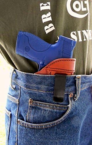 TAGUA BROWN RIGHT HAND SIDE Leather In / Inside the Pants Reinforced Mouth Holster for 5" 1911, COLT GOVERNMENT, KIMBER CUSTOM CARRY, SPRINGFIELD M1911,WILSON KZ 45, ROCK ISLAND 1911 (NO RAIL),AUTO ORDNANCE,DAN WESSON, ED BROWN, CHARLES DALY, WITNESS GOLD,LLAMA, LES BAER, MITCHELL, TAURUS (NON-RAIL) 1911, SIG SAUER, S&W, REMINGTON, RUGER SR1911, AND OTHER 1911 NO RAIL 5" BBL(Itp, Iph, Iwb, Ccw)